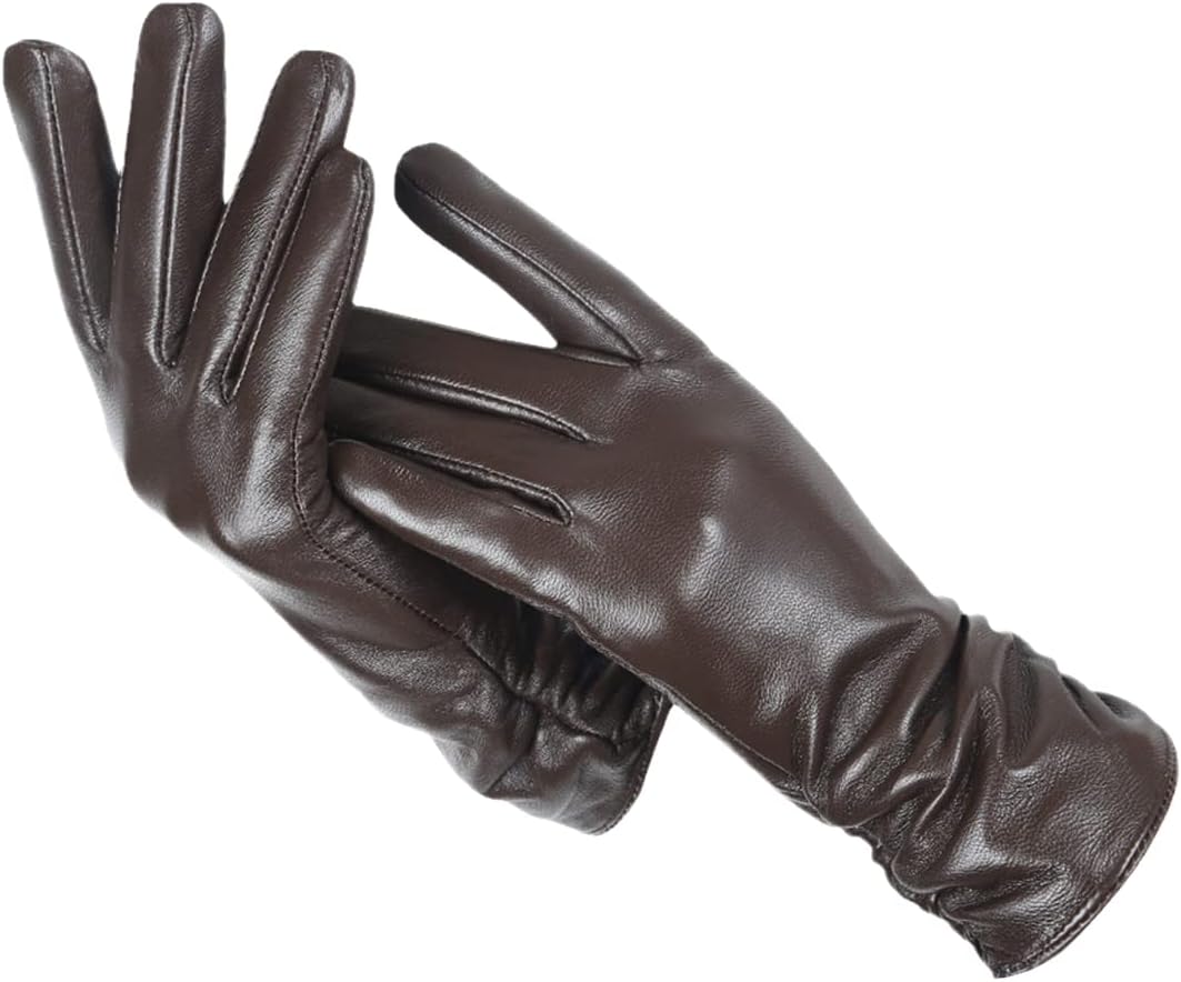 Soft Classic Women Leather Gloves - Tailored Wool Lined - Image 6