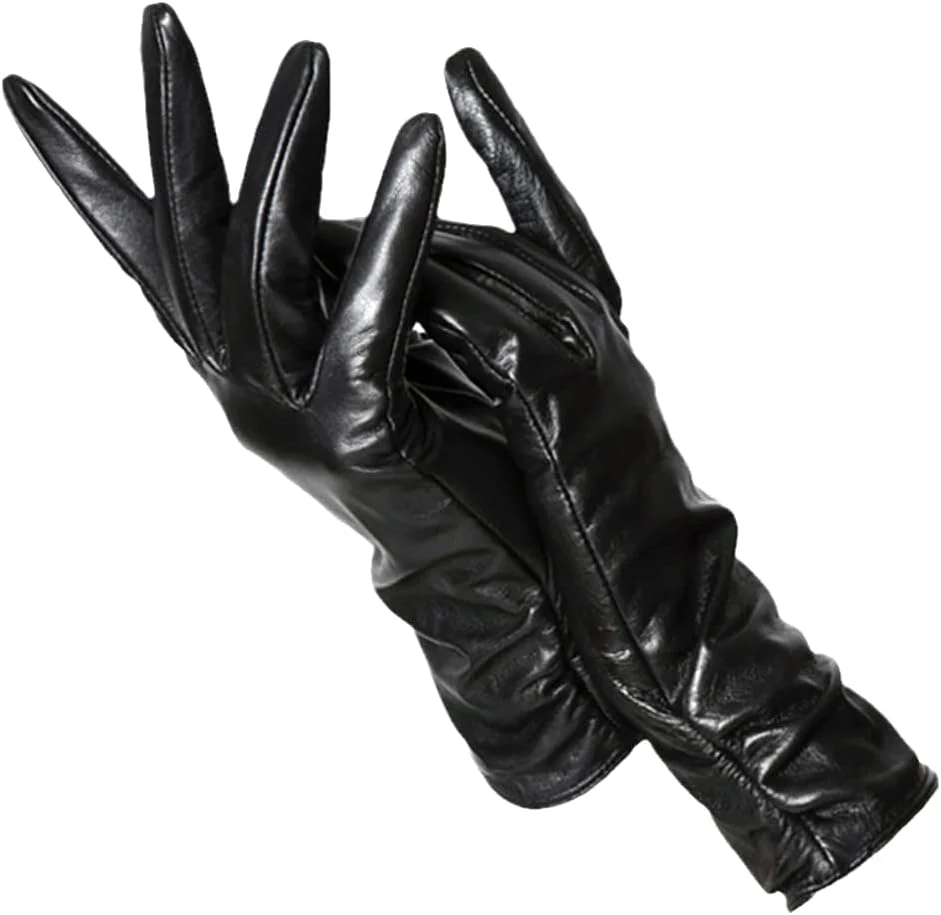 Soft Classic Women Leather Gloves - Tailored Wool Lined - Image 8