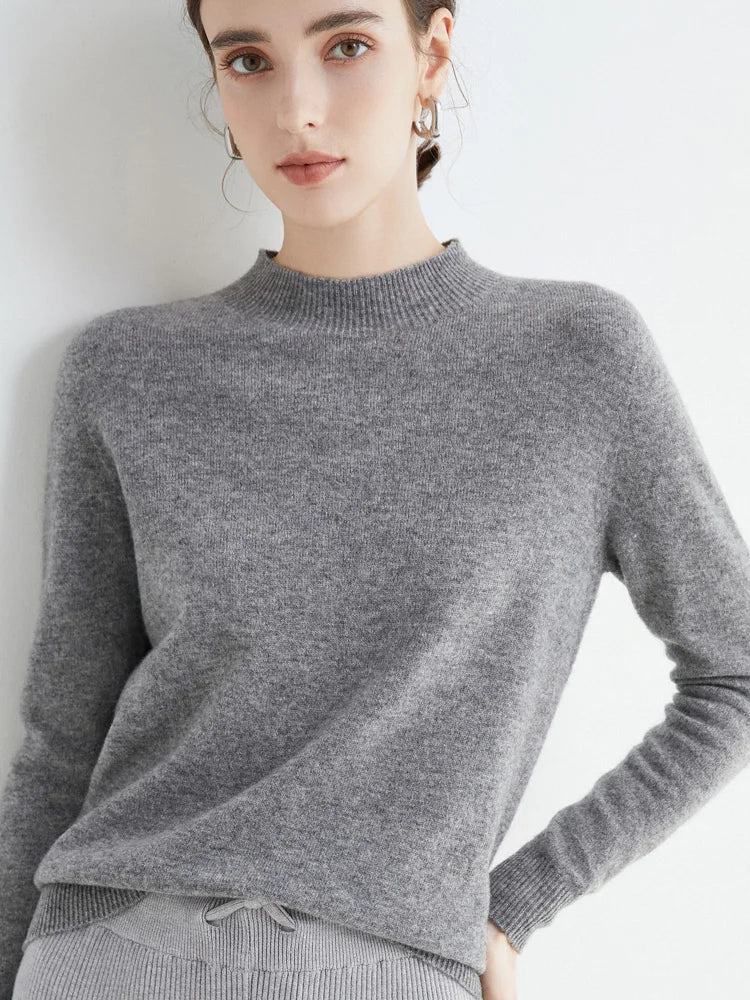 Soft Classic Women’s Pullover - Mock Neck, Wool, Work - Image 20
