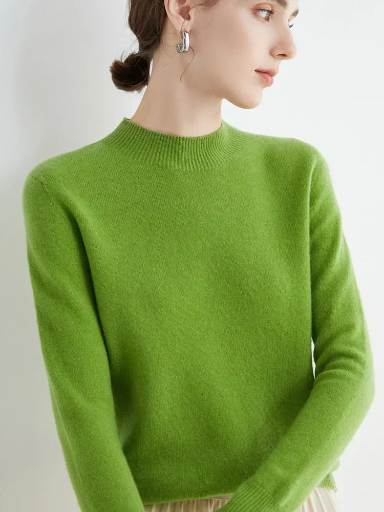 Soft Classic Women’s Pullover - Mock Neck, Wool, Work - Image 4