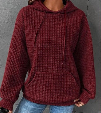 Soft Cozy Women’s Hoodie Sweater - Waffle Knit Layering - Image 14