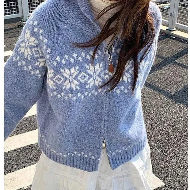 Soft Cozy Women’s Knit Cardigan Jacket – Zip Up Knit Winter - Image 2