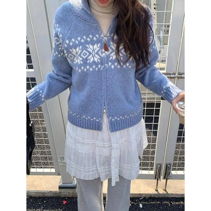 Soft Cozy Women’s Knit Cardigan Jacket – Zip Up Knit Winter - Image 4