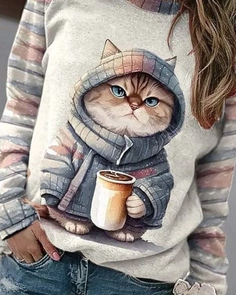 Soft Cozy Women's Pullover - Crew Neck, Plush Layering - Image 2