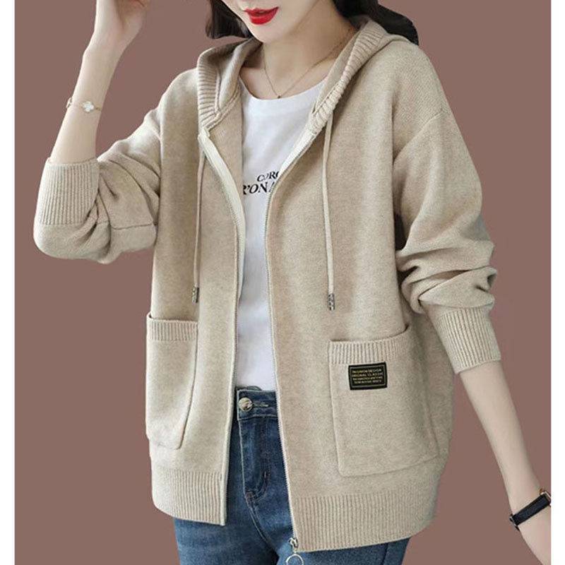 Soft Cozy Women’s Zip-Up Hoodie - Knit, Ribbed, Everyday - Image 3