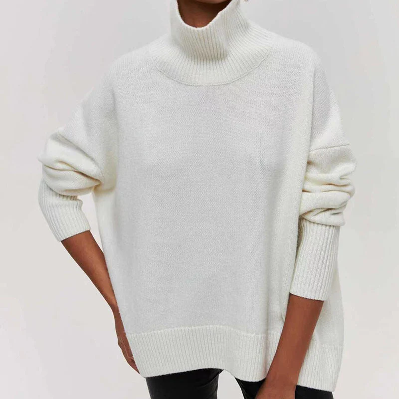 Soft Cozy Women Turtleneck Sweater - Oversized Pullover - Image 13