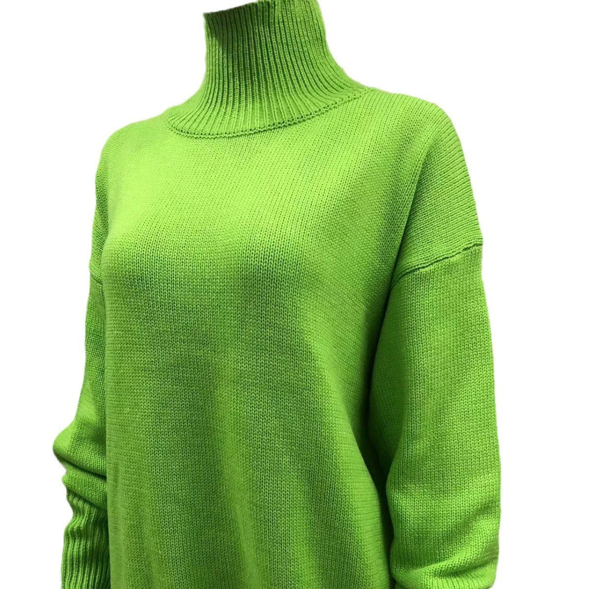 Soft Cozy Women Turtleneck Sweater - Oversized Pullover - Image 4