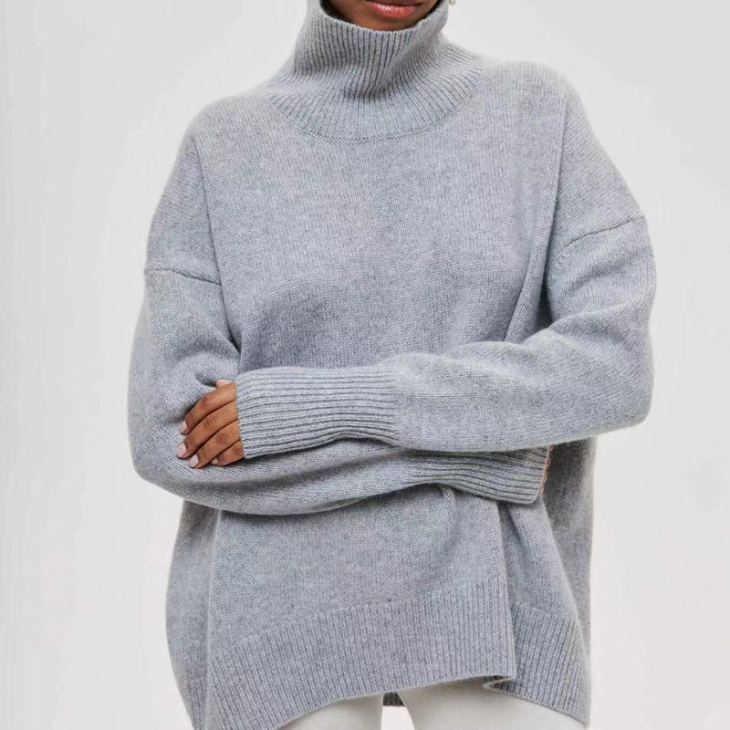 Soft Cozy Women Turtleneck Sweater - Oversized Pullover - Image 5