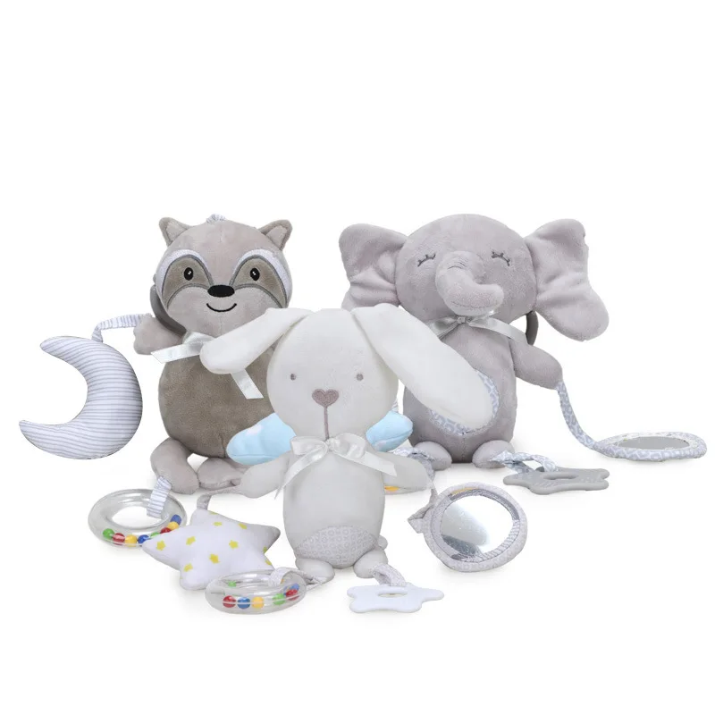 Elephant Plush Rattle Newborn Sensory Toys Soft Bell - Image 4