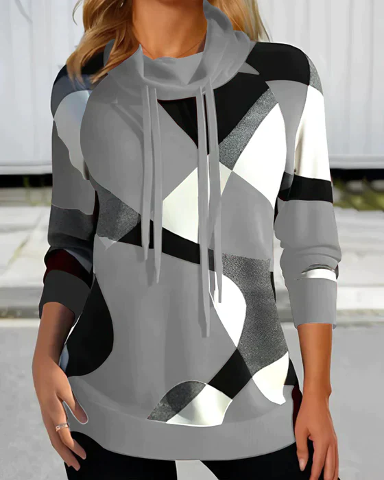 Soft Flattering Women’s Hoodie - Relaxed Cowl, Knit, Casual - Image 3