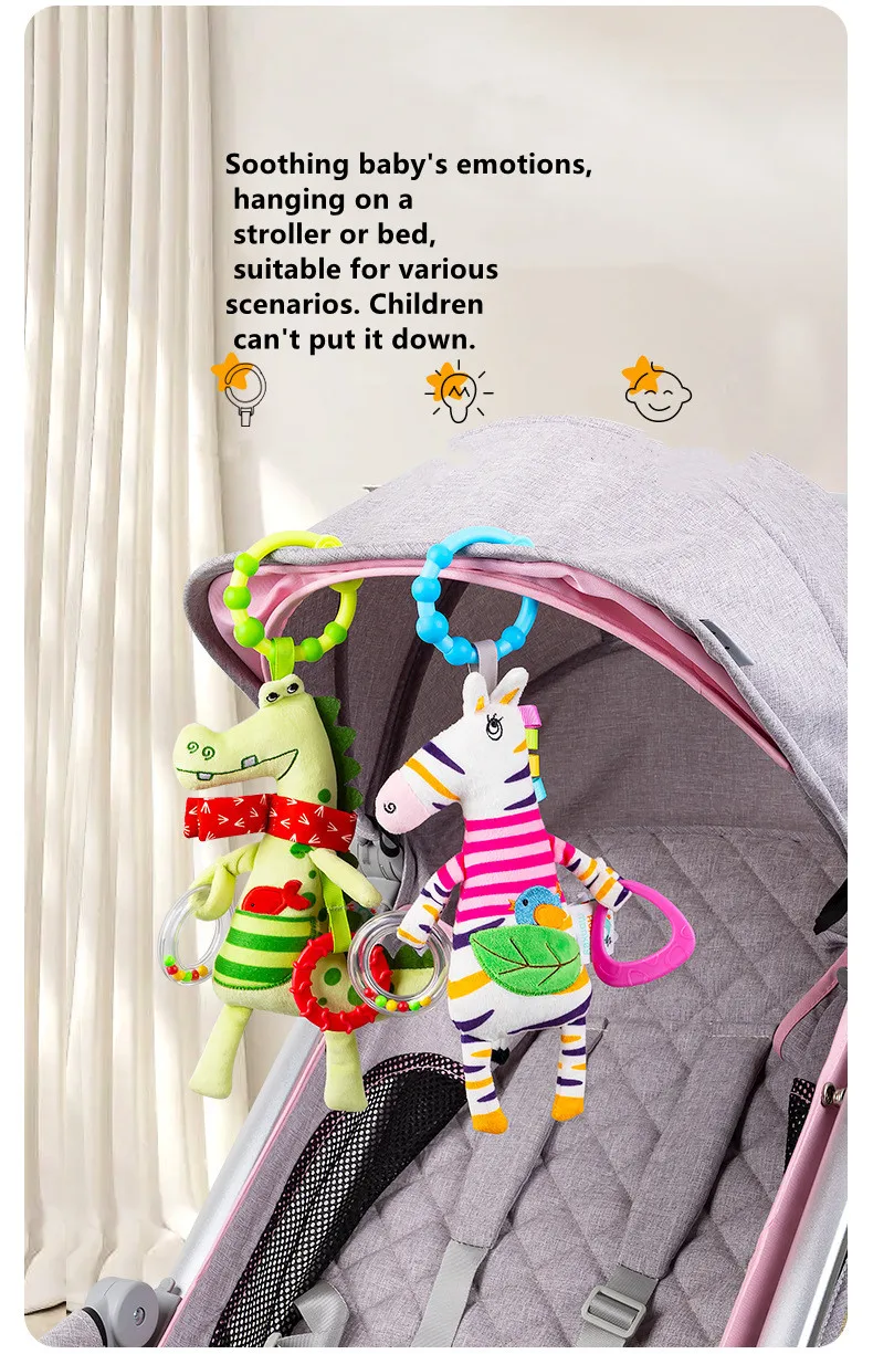 Giraffe Spiral Crib Toy Newborn Sensory Toys Rattle - Image 10