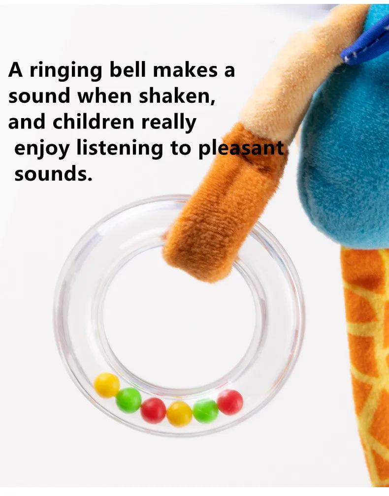 Giraffe Spiral Crib Toy Newborn Sensory Toys Rattle - Image 11