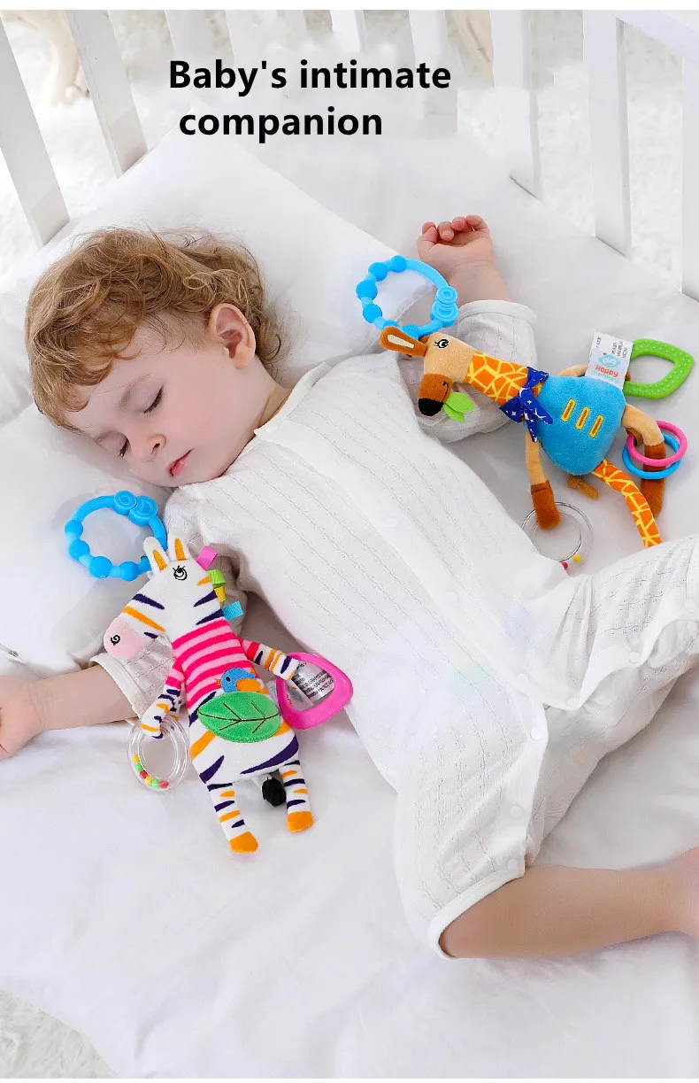 Giraffe Spiral Crib Toy Newborn Sensory Toys Rattle - Image 14