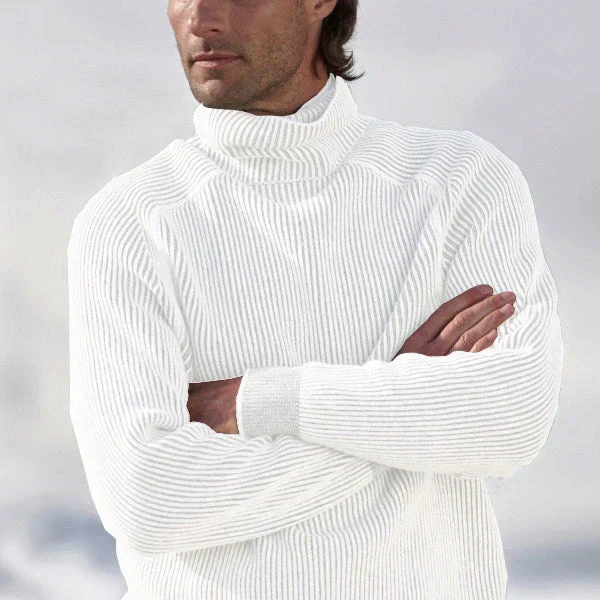 Soft Men's Turtleneck Sweater - Ribbed Cashmere For Winter - Image 3