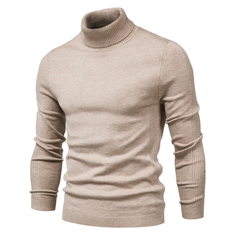 Soft Men's Turtleneck Sweater - Slim Fit Viscose Winter - Image 14