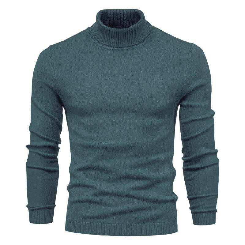 Soft Men's Turtleneck Sweater - Slim Fit Viscose Winter - Image 7