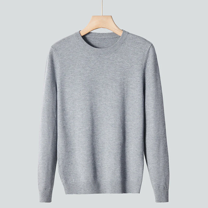 Soft Relaxed Men's Knit Sweater - Crew Neck, Modal - Image 10