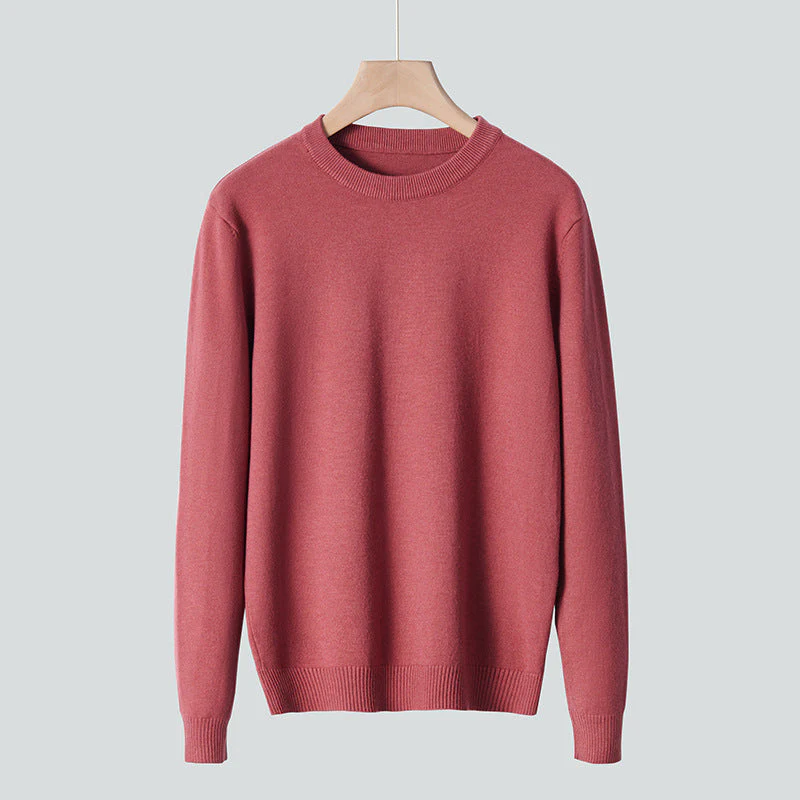 Soft Relaxed Men's Knit Sweater - Crew Neck, Modal - Image 9