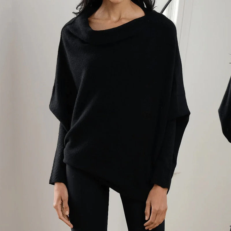 Soft Relaxed Women’s Sweater - Boat Neck, Knit, Layering - Image 3