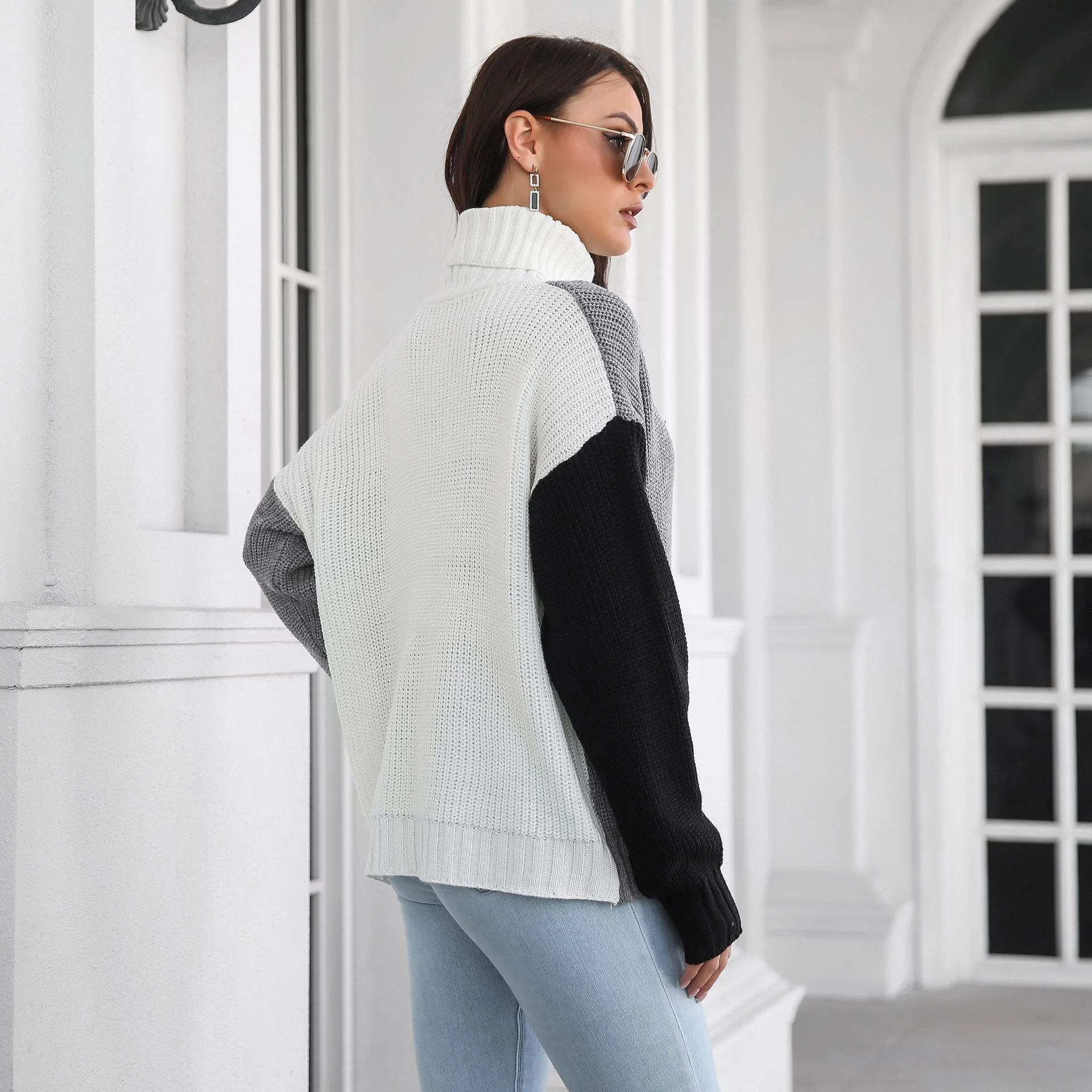 Soft Relaxed Women’s Sweater - High Neck Acrylic Layer - Image 4