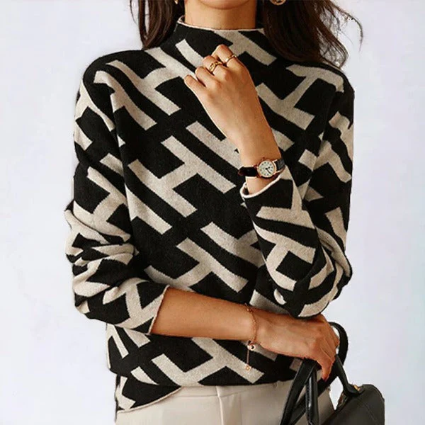 Soft Relaxed Womens Turtleneck Sweater - Boxy Knit, Winter