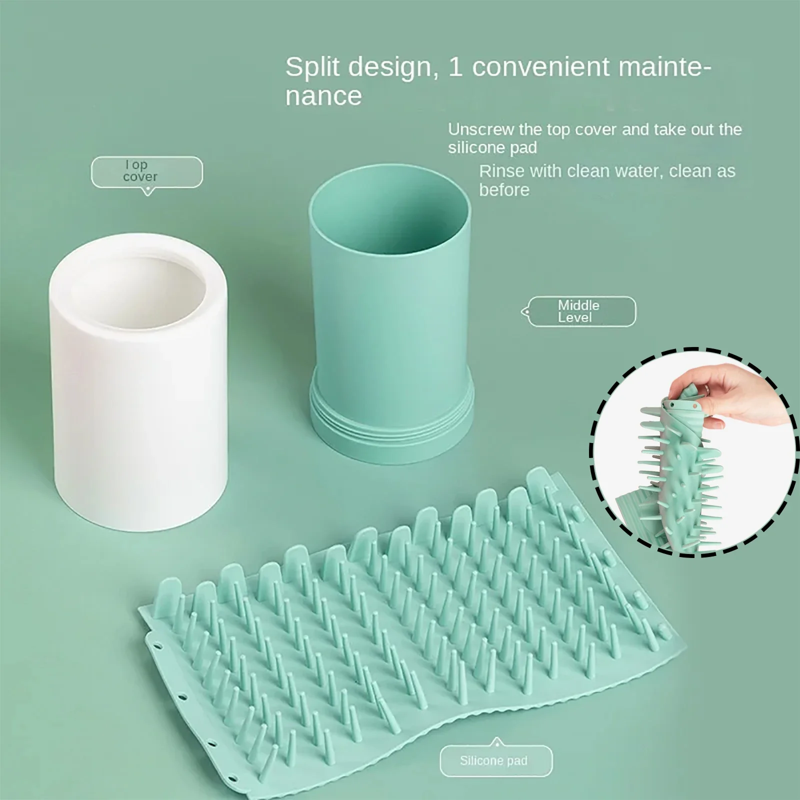 Soft Silicone Pet Paw Washer Cup - Quick Clean for Dogs & Cats, Grooming Care Supplies - Image 3