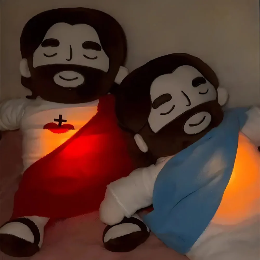 Soft Soothing Breathing Jesus Plushie for Kids Bedtime - Image 2