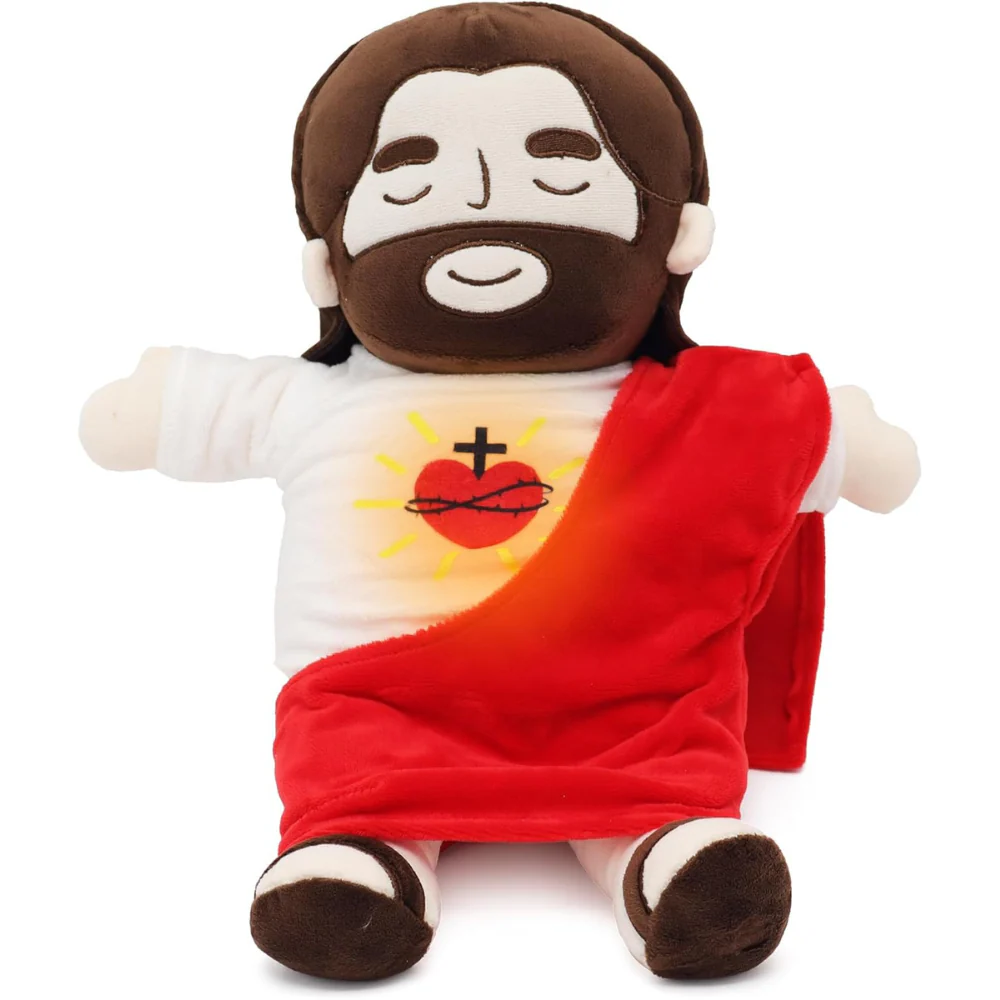 Soft Soothing Breathing Jesus Plushie for Kids Bedtime - Image 3