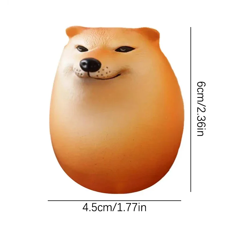 Soft Squeeze Shiba Inu Egg Shape Desk Decor - Fun Home Office Gift, Stress Relief Ornament - Image 6