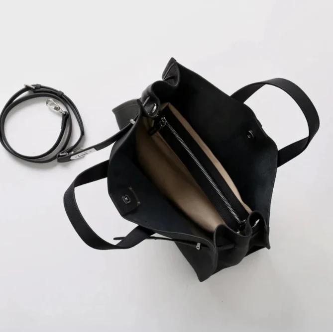 Soft & Structured Women’s Crossbody Bag - Top-Handle Silhouette, Pebbled Cowhide Leather, For Everyday Urban Use - Image 6