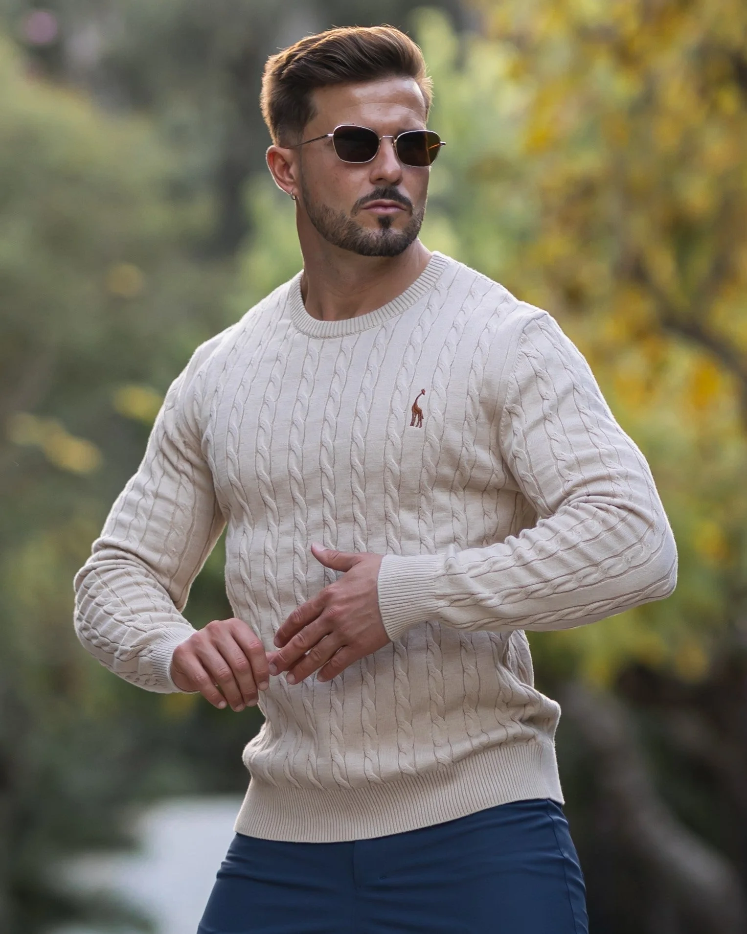 Soft Timeless Men's Cable Knit Sweater - Crewneck, Cotton - Image 14