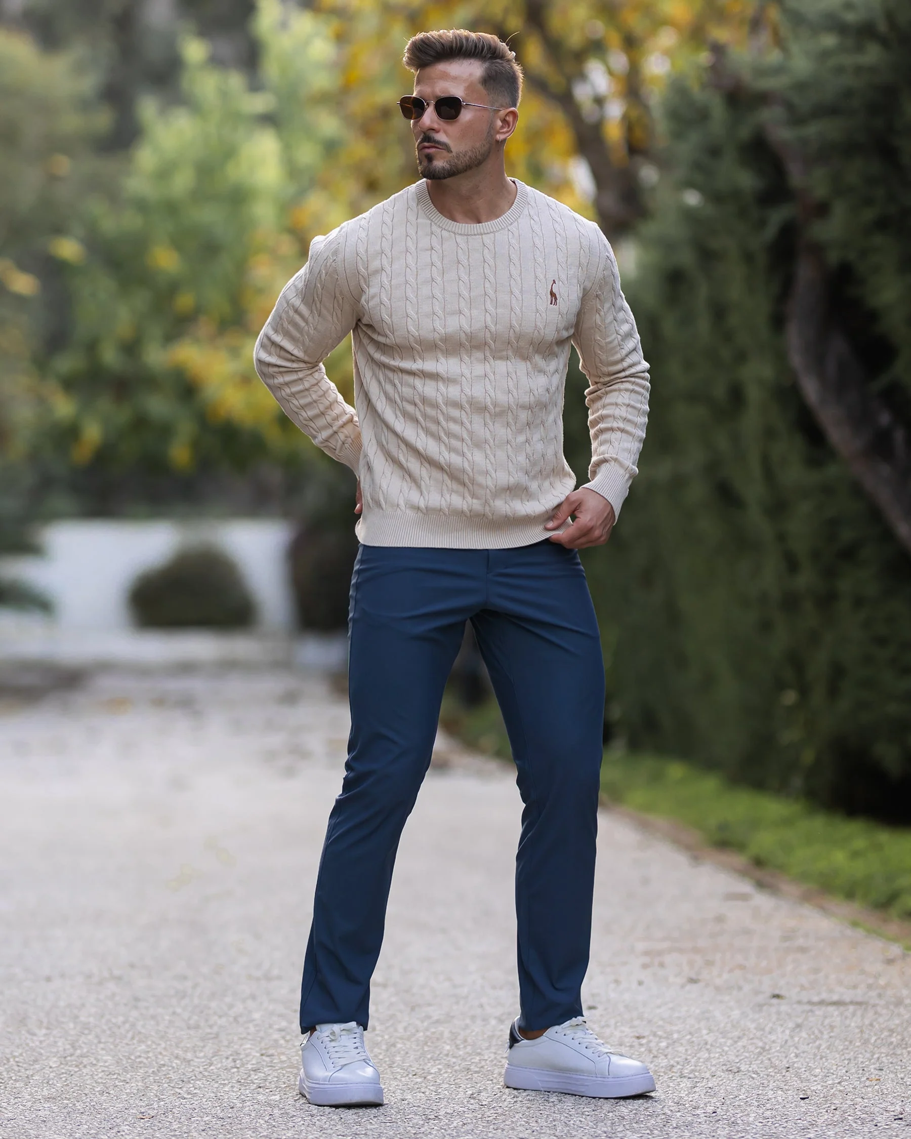 Soft Timeless Men's Cable Knit Sweater - Crewneck, Cotton - Image 16