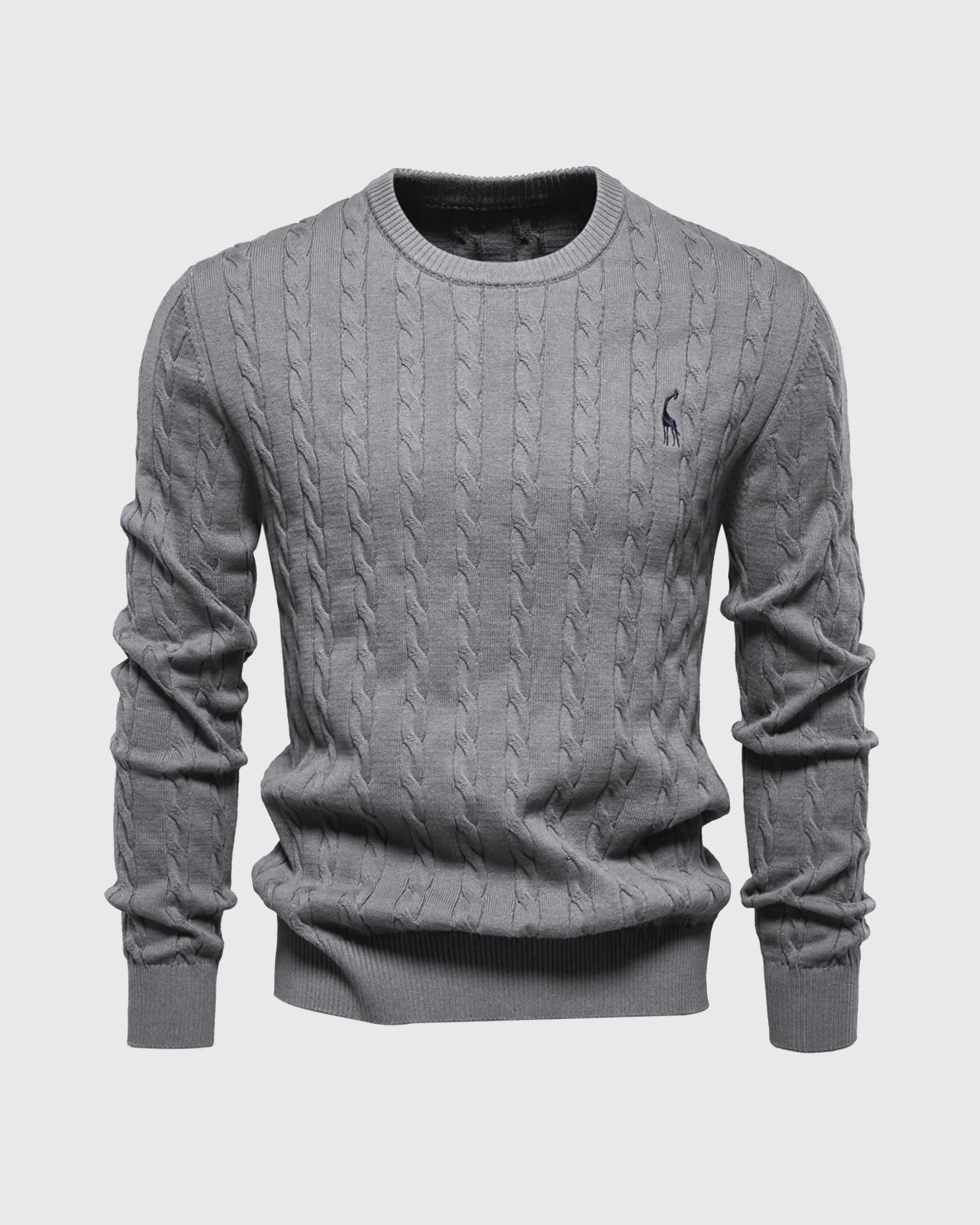 Soft Timeless Men's Cable Knit Sweater - Crewneck, Cotton - Image 23