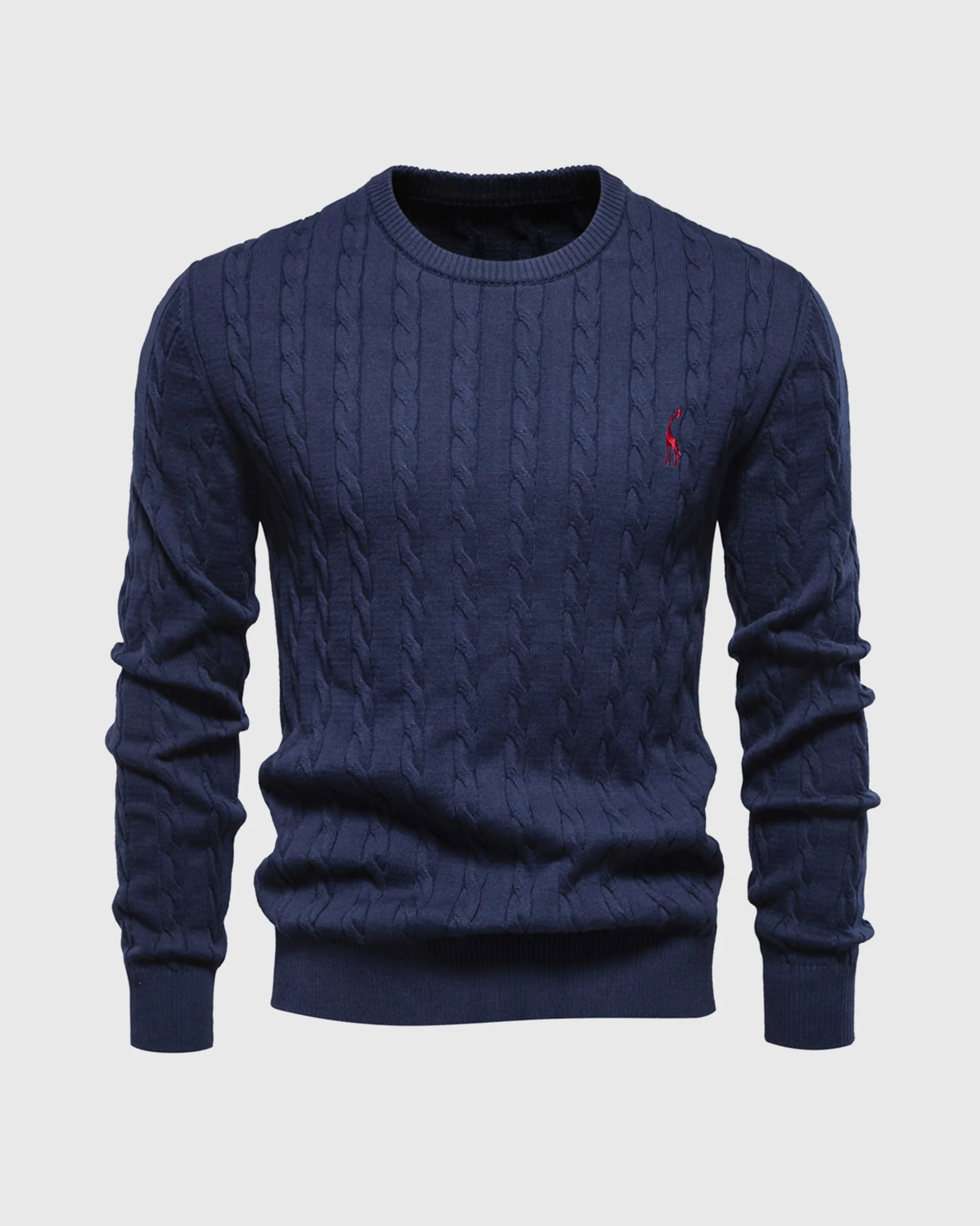 Soft Timeless Men's Cable Knit Sweater - Crewneck, Cotton - Image 25