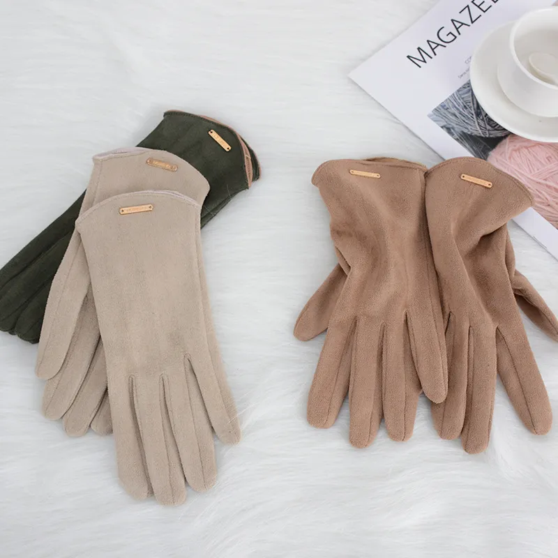 Soft Timeless Women Suede Gloves - Fitted, Cashmere Lined - Image 3