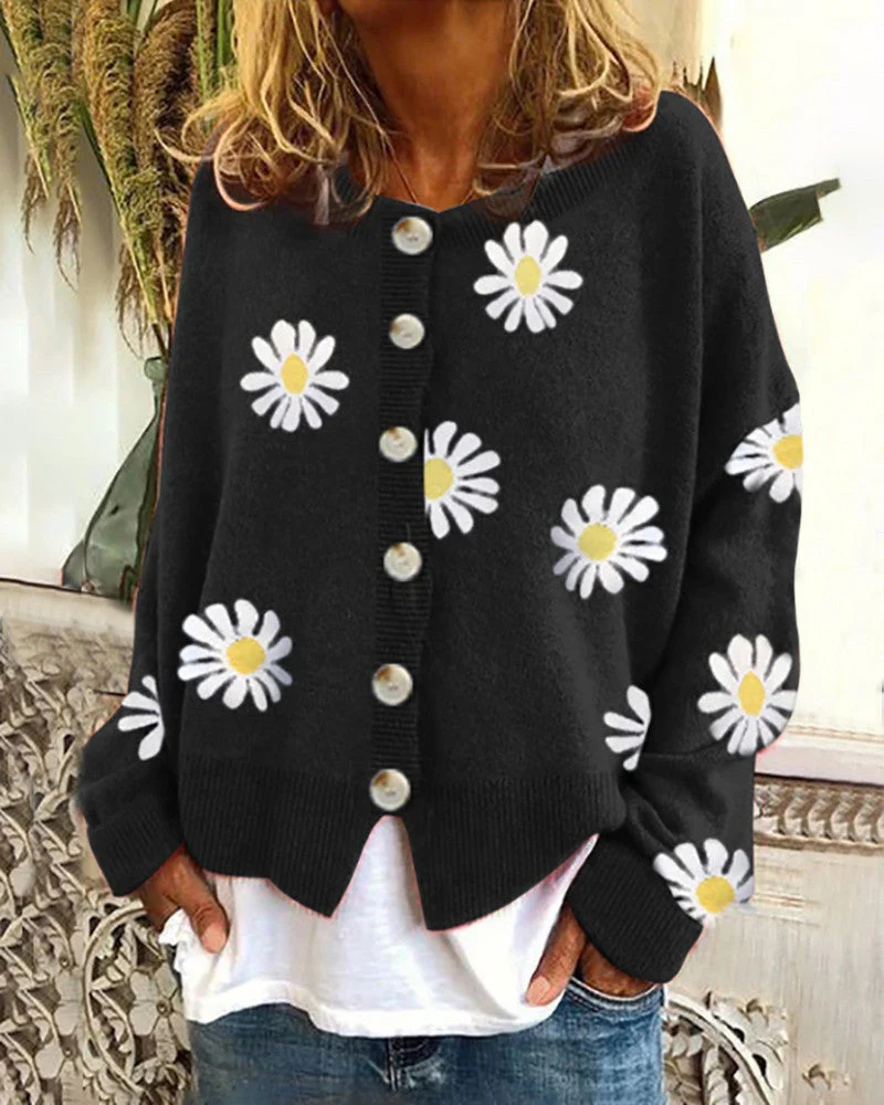 Soft Women’s Cardigan - Relaxed Boxy Cut, Knit, For Spring - Image 3