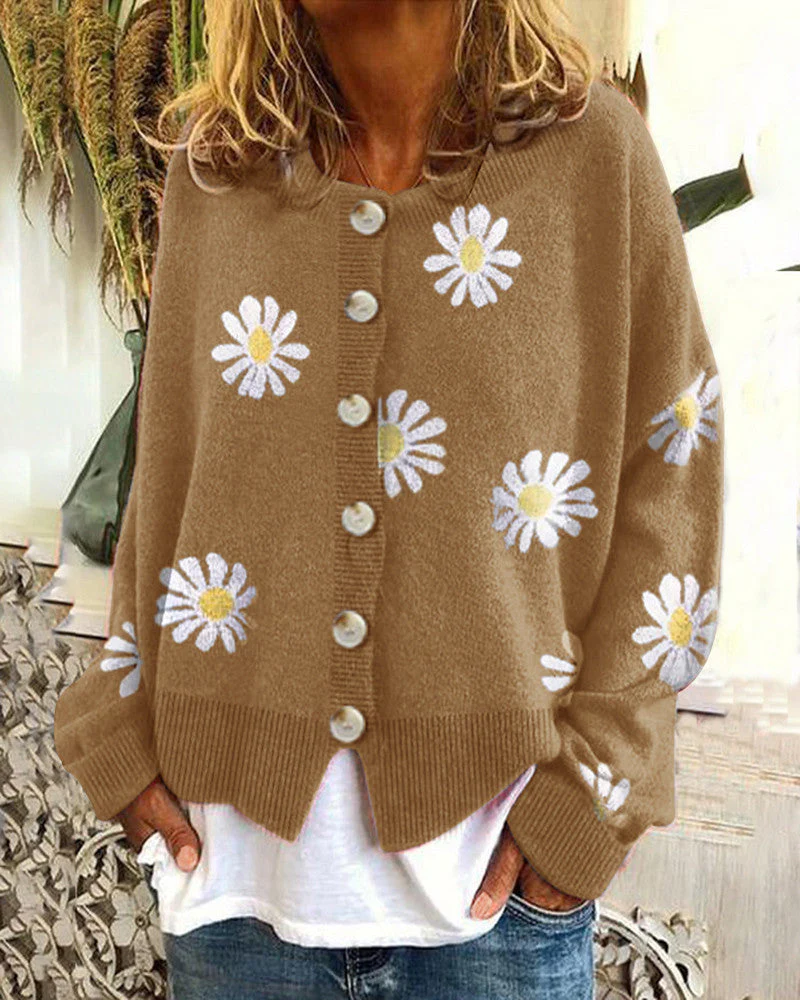 Soft Women’s Cardigan - Relaxed Boxy Cut, Knit, For Spring - Image 4