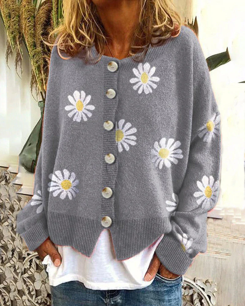 Soft Women’s Cardigan - Relaxed Boxy Cut, Knit, For Spring - Image 5