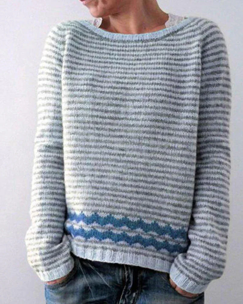 Soft Women’s Crewneck Sweater - Relaxed Fit, Fuzzy Knit - Image 2