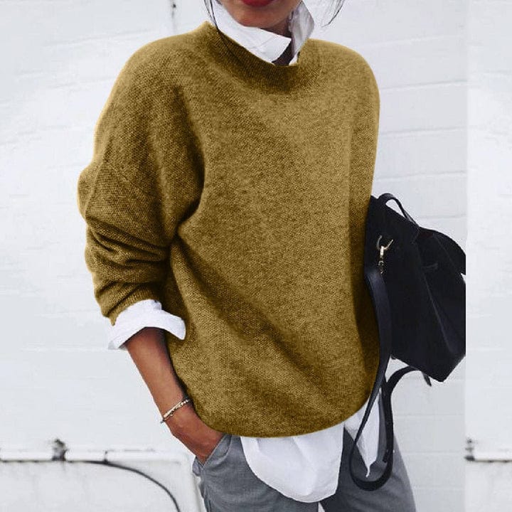 Soft Women’s Pullover - Oversized Crew Neck, Textured Knit - Image 5