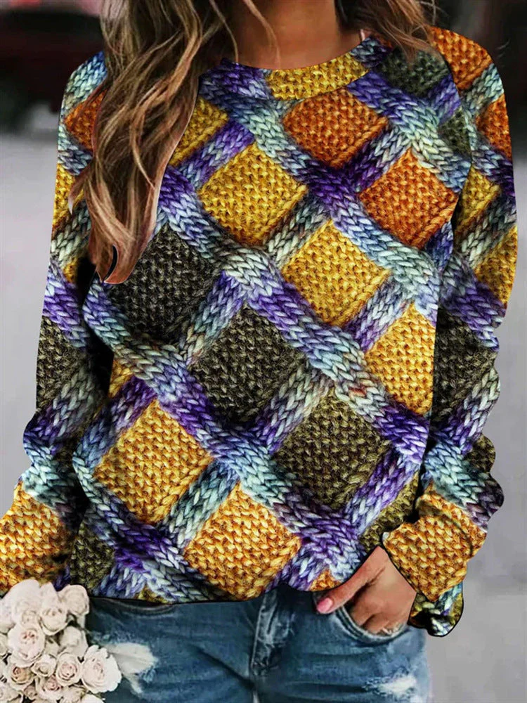 Soft Women’s Pullover - Relaxed Crew Neck, Knit, For Autumn - Image 4