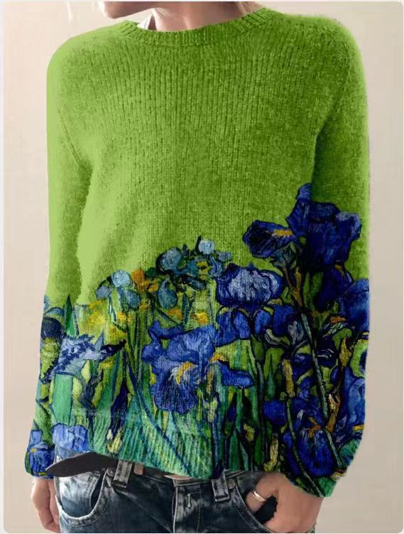 Soft Women's Pullover - Relaxed Crewneck, Textured Knit