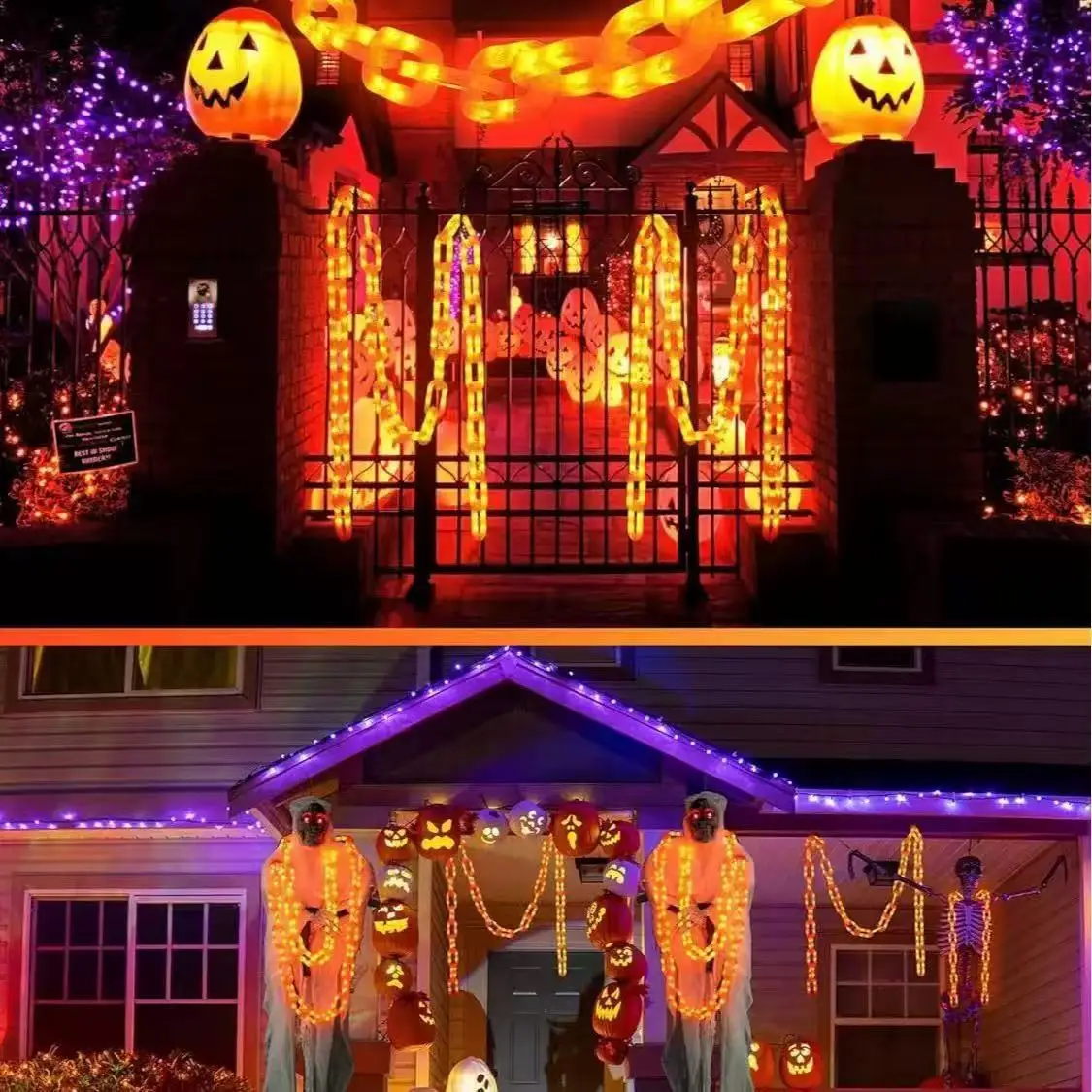 Solar Battery Halloween Chain Lights Waterproof 8 Modes - Image 13