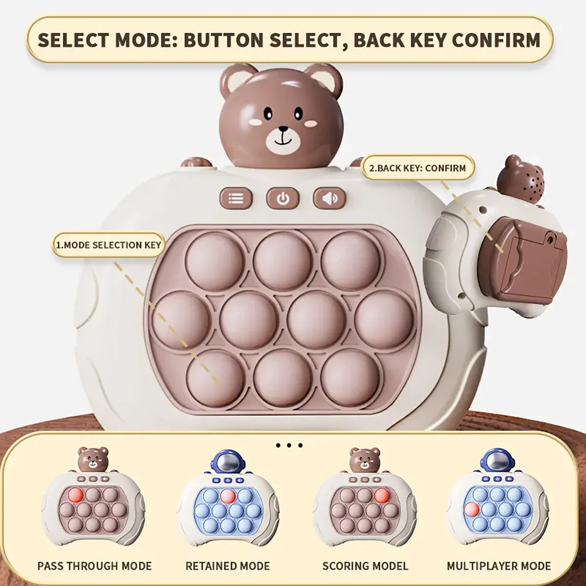 Speed Push Decompression Puzzle Game Console - Engaging Squeeze Toy for Teens and Adults, Develops Coordination and Problem-Solving Skills - Image 3
