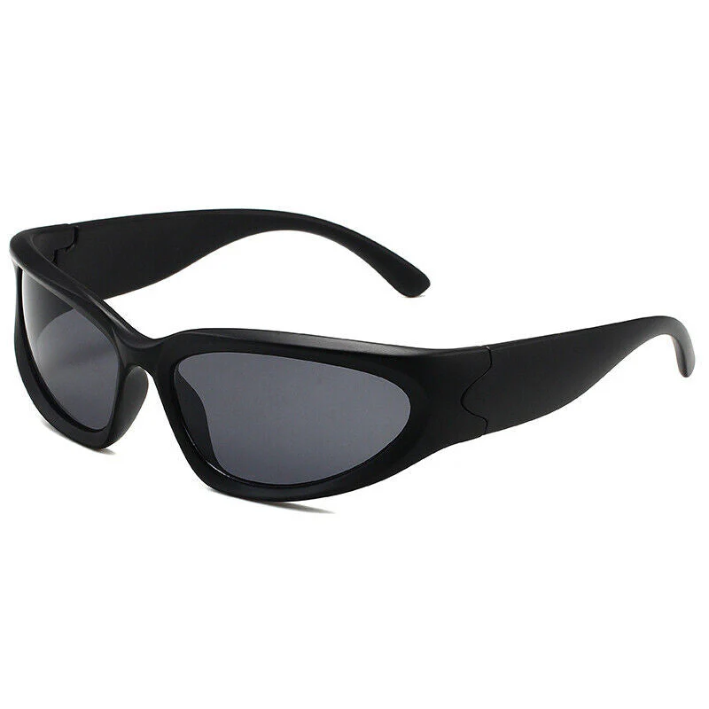 Sporty men's luxury sunglasses – rectangular, mirrored lenses, for summer adventures - Image 2