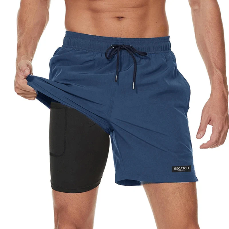 Sporty Men's Swim Trunks with Fast-Drying Fabric and Zip Pockets for Active Lifestyle, Available in M-3XL - Image 17