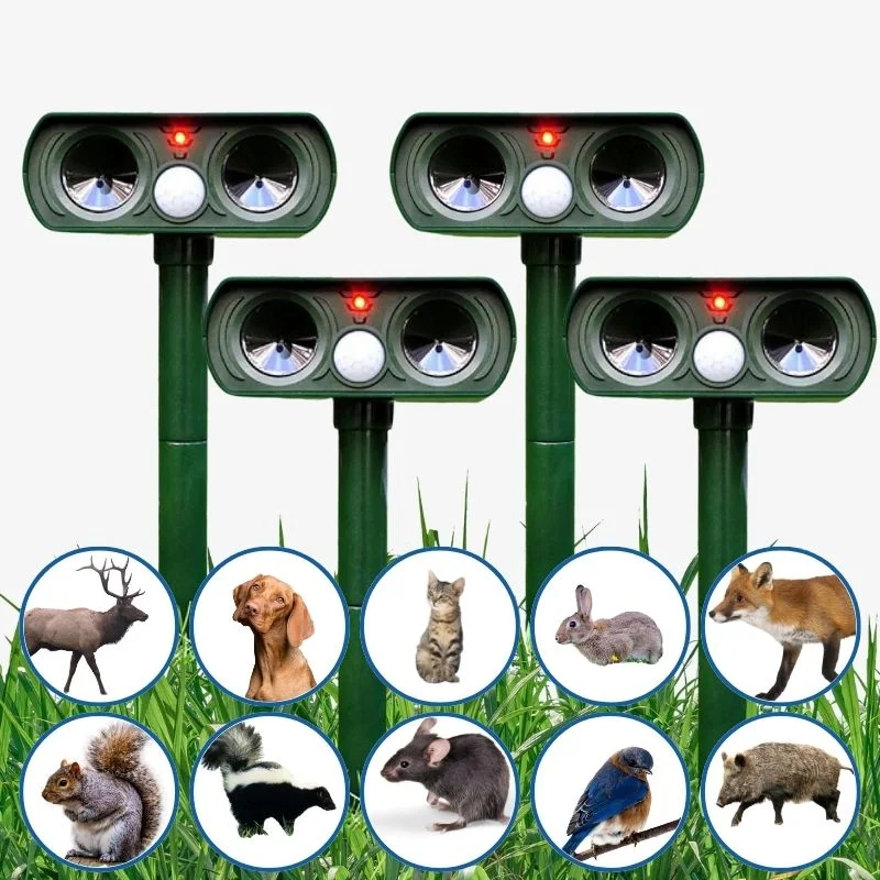 Squirrel Repeller Solar Ultrasonic Outdoor Pest Control - Image 2
