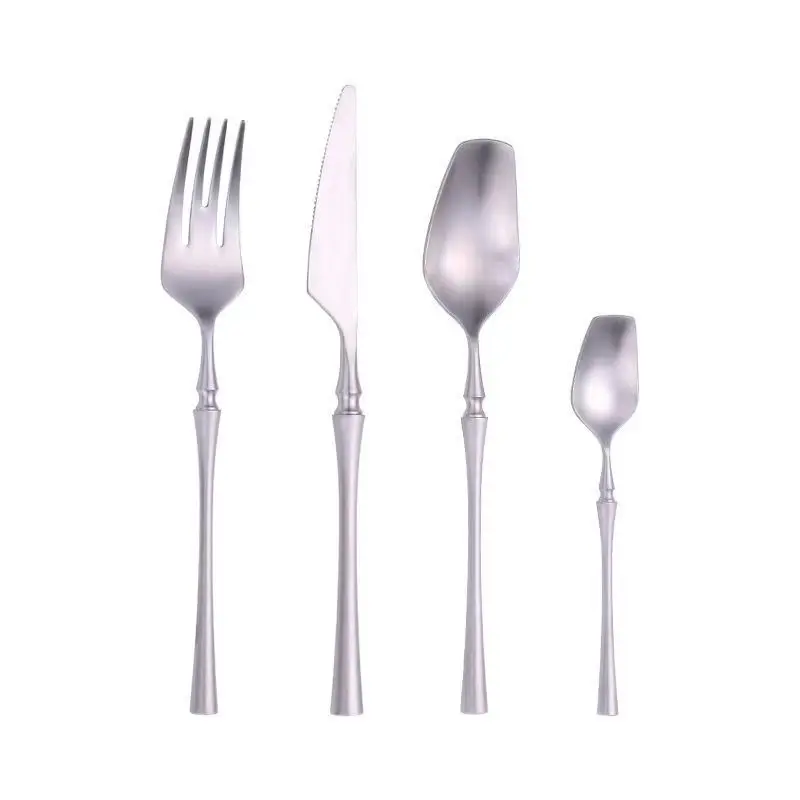 Stainless Steel 18/10 Cutlery Set - Glossy Silver Dinnerware, Matte 304 Tableware for Gifts - Image 7