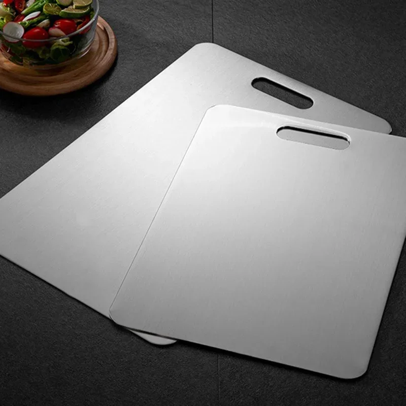 Stainless Steel Cutting Board Thickened Kneading Dough Board Kitchen Prep 2025 Antibacterial Durable