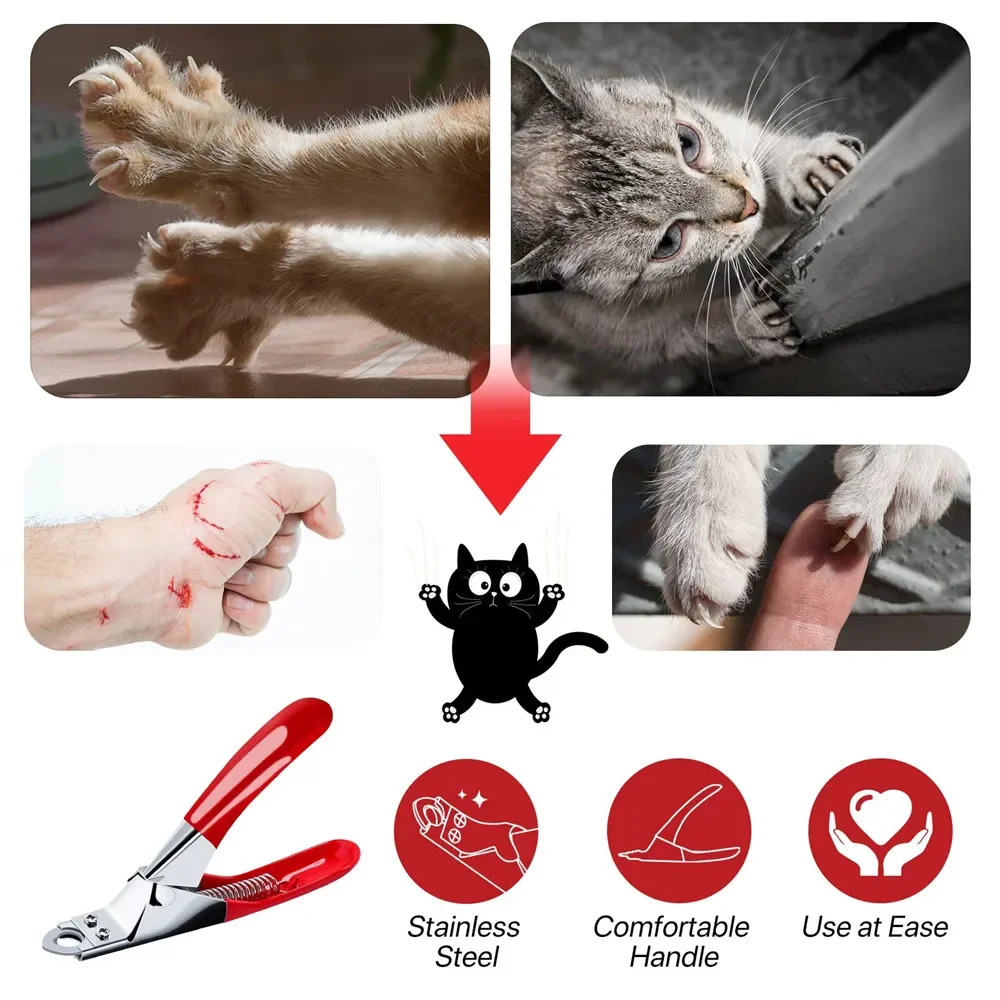 Stainless Steel Pet Nail Clipper - Dog & Cat Grooming Tool for Small to Medium Pets, Nail Care - Image 7